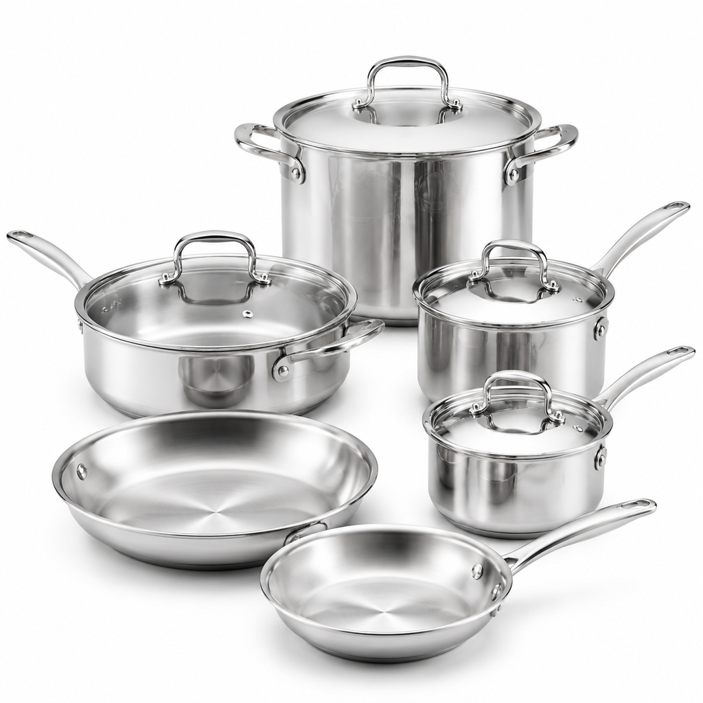 irelandjoy™ ForgeMaster™ 5-Ply Stainless Steel Cookware Set