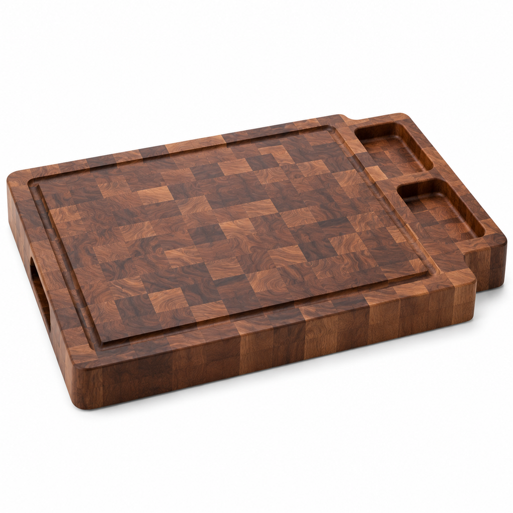 irelandjoy™ ArtisanEdge™ Premium End-Grain Walnut Butcher Block